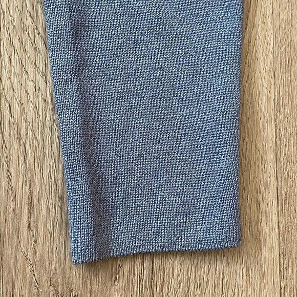 Neiman Marcus Exclusive Silk Blend Long Sleeved Collared Blue V-Neck Sweater S - Picture 4 of 7